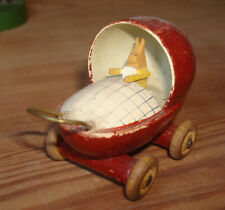 alte Miniatur Hasen Kutsche Seiffen ca 1960 Erzgebirge