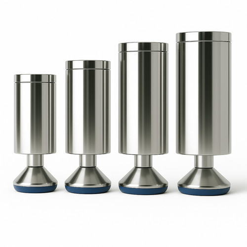 Möbelfüße verchromt - 4x,