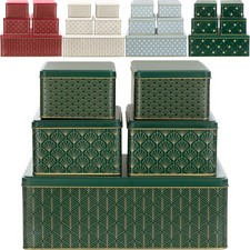 5er Set Keksdose Plätzchendose Weihnachten Blechdose Weihnachtskeksdosen Blech