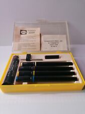 Altes Tuschezeichengerät aus DDR-Zeiten, "Skribent mikro 4er Liniengruppe 0,7",