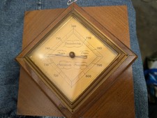 analoge Wetterstation: Barometer Holz Vintage Ostalgie DDR Retro 