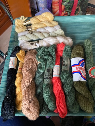 Stickgarn wolle konvolut - ,