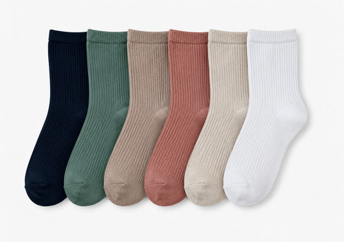 Paar damen baumwollsocken - 6,