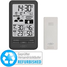 infactory Funk-Wetterstation mit Außensensor, Prognose, Versandrückläufer