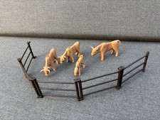 PLAYMOBIL Klicky 3275 (1976) Rinderherde + Zäune (Bulle, 2 Kühe, 1 Kalb) Vintage