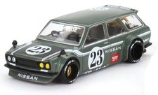 DATSUN 510 Wagon Carbon Fiber V3 - KAIDO  - green - Mini GT 1:64