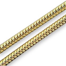 Gelbgold Kette Schlangenkette 45cm 2mm 8K/333 massiv glänzend