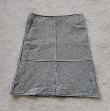 Rock SUMMUM WOMAN 36 grau Filz Midi 70% Wolle gefüttert