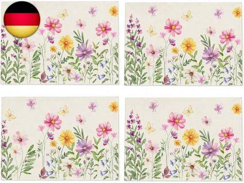 4er set wildblumen - 4er, tischset