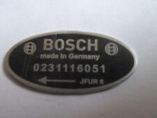 Typenschild Schild Bosch