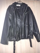  Lederjacke  Leder Jacke  Biker Gothik Punk Rocker Kunstlederjacke Model 2
