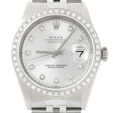 Rolex Datejust Silver Diamond