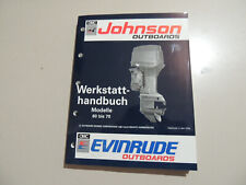 1991 1992 Werkstatthandbuch JOHNSON Evinrude Außenborder 60 65 70 PS