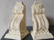 Wandkonsolen 2 Stück - Optik: Antik - Cremefarben - Kunststoff