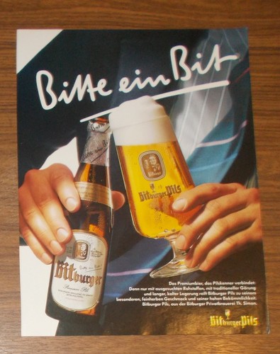 Seltene werbung bitburger pils - seltene,