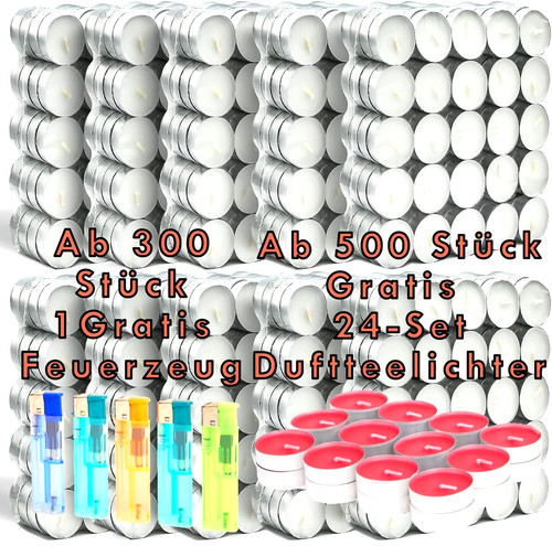 Teelichter weiß 100 2 000 - teelichter,