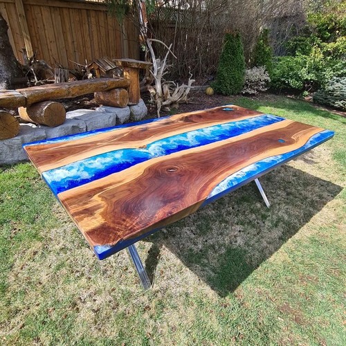 Custom resin river tabletop - resin, |