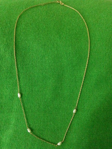Collier mit biwa perlen - collier, biwa-perlen