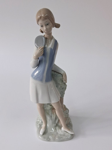 Porzellanfigur dame mit - porzellanfigur,
