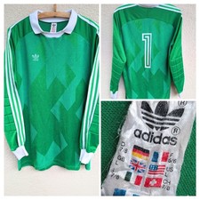Adidas Vintage Trikot Template Matchworn Size 7/8 80er Torwart Goalkeeper 