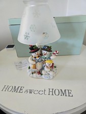 PartyLite P7866 Schneefamilie Schneemann Teelichtlampe Lampe Rarität