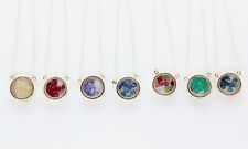 Schwebender Floating Anhänger mit Kette (Rubin Saphir Smaragd Opal Tansanit)