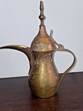 Dallah Arabische Kaffeekanne Schnabelkanne Messing Kanne ca. 25cm hoch