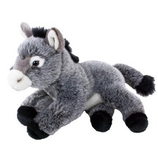 Esel kuscheltier liegend grau - esel,
