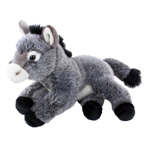 Esel kuscheltier liegend grau - esel,