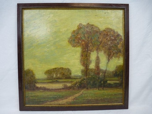ölgemälde bäume am - (h276), "bäume