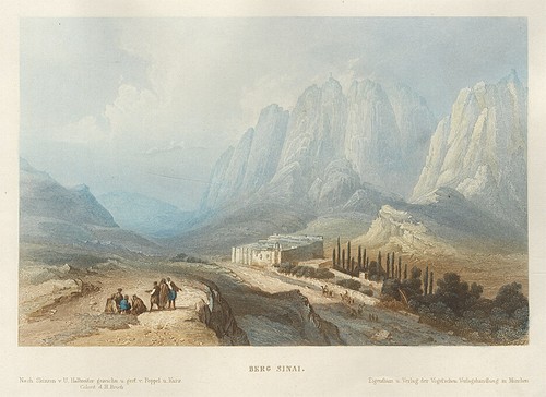 Berg sinai stahlstich - sinai,