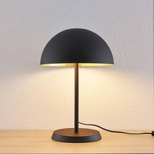 Lindby Tischleuchte Idalene Schreibtischlampe Bürolampe E27 Metall schwarz-g128