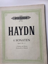 Haydn Sechs Sonaten 2 Violinen Klavier Op. 8 Nr. 1-3 Stimmen Noten Notenbuch