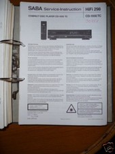 Service-Instruction Saba CD-1035 TC CD-Player,ORIGINAL