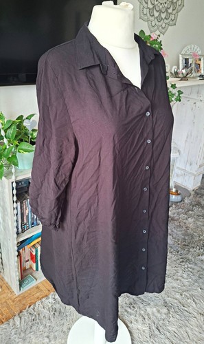 Long bluse viskose schwarz - bluse,