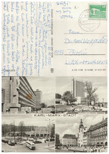 KARL- MARX- STADT 1985 Antike Ansichtskarte selten alt gelaufen historische 