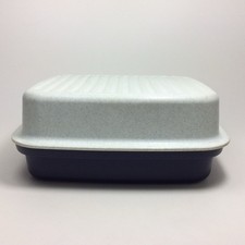 TUPPERWARE großer Bäckermeister Brotbehälter Brotkasten Blau Weiß A47