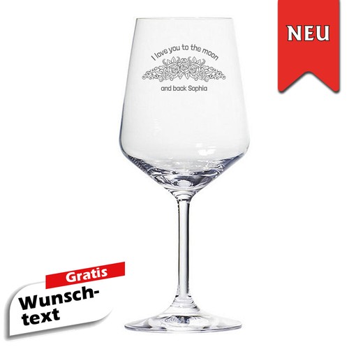 Weinglas mit gravur - mit,