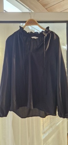 Bluse hemdbluse schwarz xs - bluse,