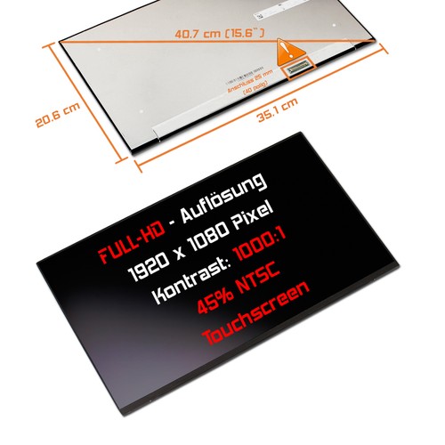 Led touch display matt - 15,6",