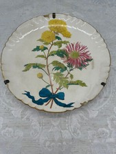 ANTIKER KERAMIK TELLER SAMMELTELLER HANDBEMALT KERAMIKTELLER 21,5cm