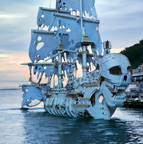 Skeleton piratenschiff skull - skeleton,