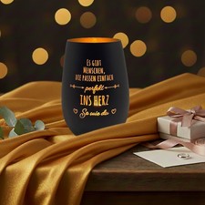 Windlicht Glas Gravur Spruch