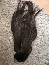 Perücke Haarteil Mit Pony Clips Dunkelbraun (1)