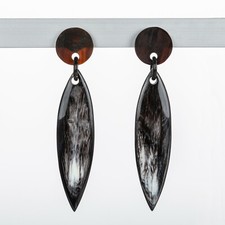 Horn Ohrringe Spitzoval