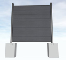 WPC Steckzaun Sichtschutzzaun