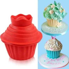 Große Silikon Cupcake Kuchen Form  Silikonbackform Roter Riese  Top