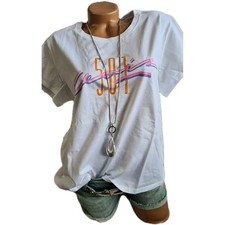 Levis Shirt Kurzarm Kurz T-Shirt Damen weiß Logo Gr. XL Kurzarmshirt (9 147)