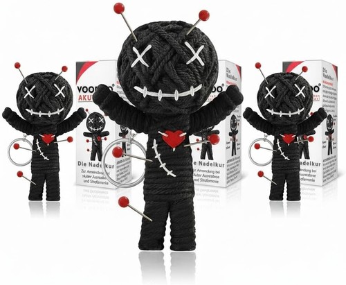 Voodoo puppe mit nadeln - puppe,