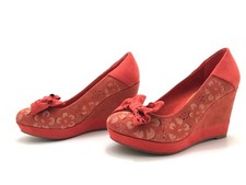 MARCO TOZZI Damen Pumps Gr. 39 High Heels Absatzschuhe Keilabsatz Komfort Rot